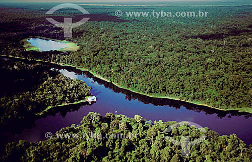  Aerial View of Mamiraua River - Mamiraua Sustainable Development Reserve - Amazon Region - Amazonas state - Brazil 
