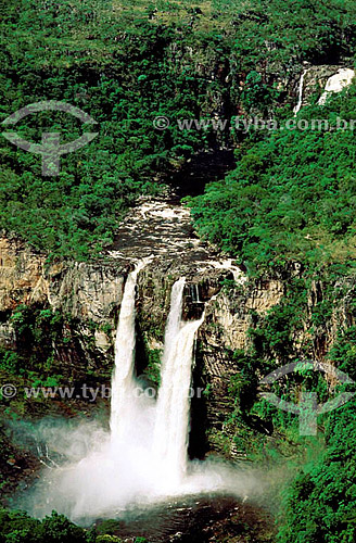  Waterfall at Chapada dos Veadeiros - Goiania state - Brazil 