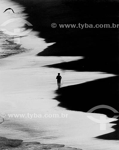  Person walking at the beach 