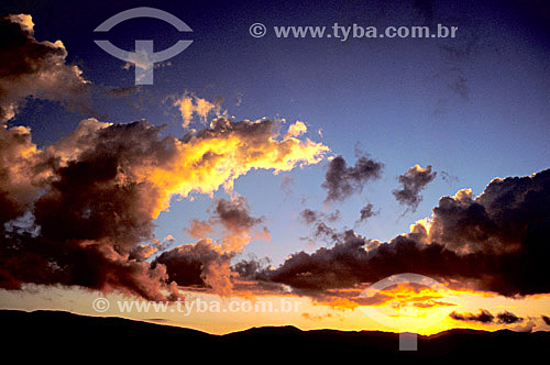  Sky with clouds at sunset 