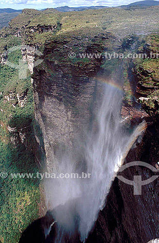  Cachoeira da Fumaça (Smoke Waterfall) - National Park of the Chapada Diamantina - Cerrado ecosystem - Bahia state - Brazil 