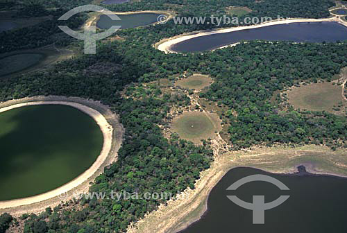  Aerial view of Pantanal - Nhecolandia region - Mato Grosso do Sul state - Brazil 