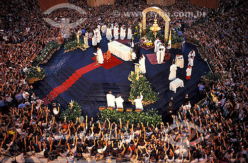  Mess at church or Basilica of Our Lady of Conceiçao Aparecida - Aparecida city - Sao Paulo - Brasil 