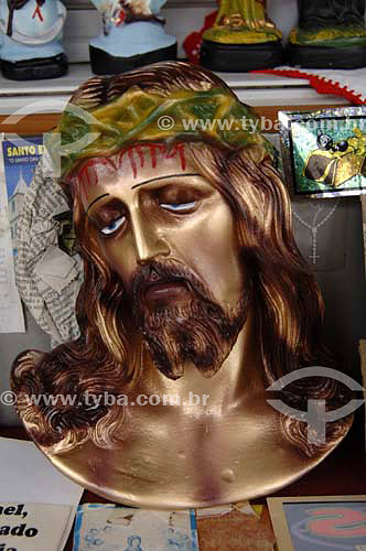  Religious image of Jesus Christ in a statuette shop at Nossa Senhora da Conceição church- Porto das Caixas district - Itaboraí city -  Rio de Janeiro state - Brazil - january, 2007  
