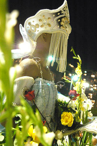  Image of Iemanja on the religious cult dedicated to Iemanja, the Sea goddess to Candomble Afro-brazilian religion - New Year`s Eve 2003 on Copacabana - Rio de Janeiro city - Rio de Janeiro state - Brazil 