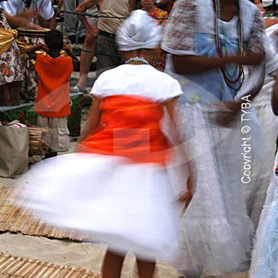  Umbanda - Religious cult to Iemanja, the Sea goddess to Candomble Afro-brazilian religion - New Year`s Eve 2003 on Copacabana - Rio de Janeiro city - Rio de Janeiro state - Brazil 