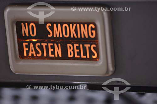  Sign - No Smoking - Fasten Belts 