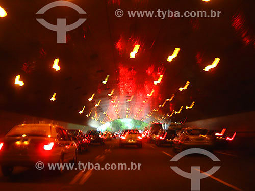  Traffic jam in tunnel - Botafogo neighbourhood - Rio de Janeiro city - Rio de Janeiro state - Brazil 