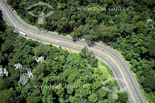  Aerial view of the Grajau-Jacarepagua road - Atlantic Forest - Rio de  Janeiro city - Rio de Janeiro state - Brazil 