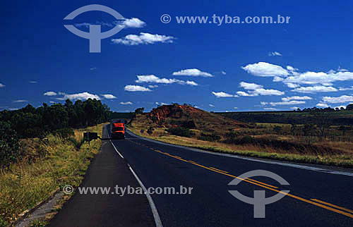  Highway or road BR-262, connects Belo Horizonte city and Uberaba city - Next to Araxa city, Minas Gerais state inland - Brazil 
