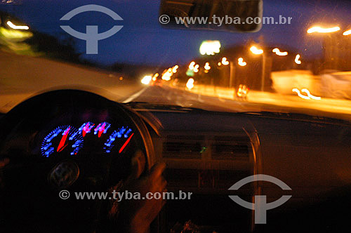  Speed - Interior of a moving car, car pannel 