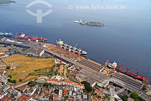  Aerial view of Rio de Janeiro city seaport - Rio de Janeiro city - Rio de Janeiro state - Brazil 