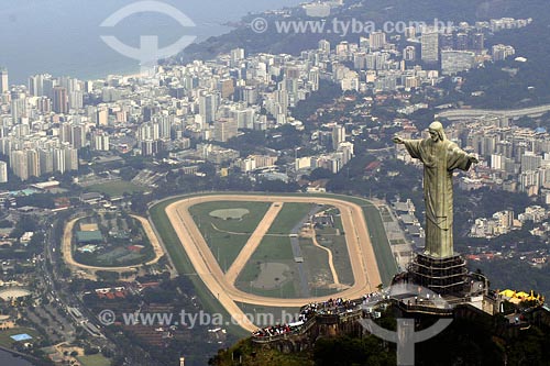 Subject: Christ the Redeemer with Jockey Club on the background Place: Rio de Janeiro city - Rio de Janeiro state Date: 17/06/2006 