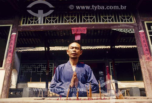  Subject: Monk in Mink temple Place: Xingpink - Guangxi Province - China 