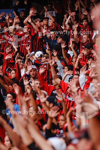  Subject: Fans of Atletico Paranaense Club at Arena da Baixada stadium / Place: Curitiba city - Parana state / Date: 01/2008 