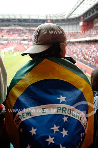  Subject: Fan of Atletico Paranaense Club at Arena da Baixada stadium / Place: Curitiba city - Parana state / Date: 01/2008 