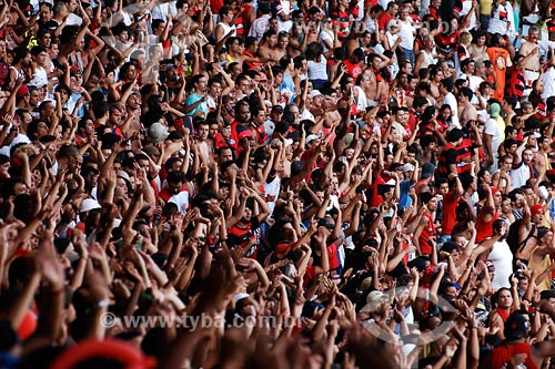  Subject: Flamengo fans at Maracana stadium / Place: Rio de Janeiro city - Rio de Janeiro state / Date: 02/2008 
