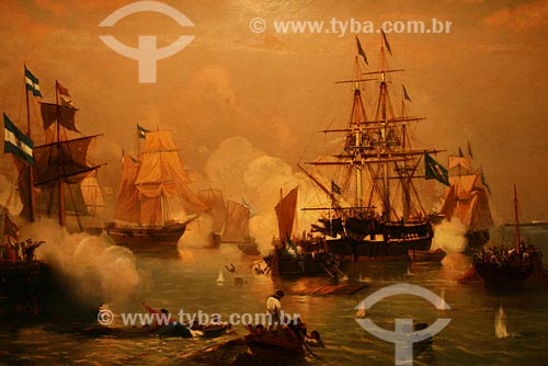  Subject: Maceio corvette approach, Oil on screen 1873, Eduardo de Martina authorship / Place: National Historic Museum - Rio de Janeiro city - Rio de Janeiro state / Date: 05/2008  