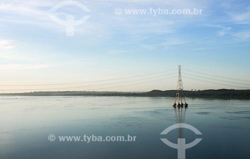  Subject: Transmission line over Tocantins river / Place: Maraba region - Para state / Date: 08/2008 