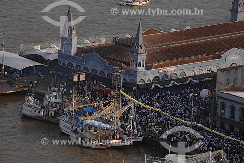  Subject: Aerial view of Cirio de Nazare (Nazareth Candle) procession at the historical center - Nossa Senhora de Nazare (Our Lady of Nazareth) - Ver-o-peso Market (See the Weight Market) / Place: Belem City - Para State - Brazil / Date: 10/12/2008 