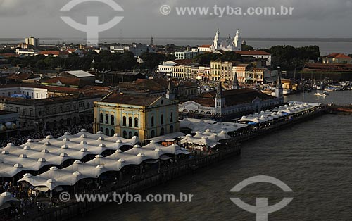  Subject: Aerial view of Solar da Beira and of Ver-o-peso market (See the Weight Market) with Igreja da Sé (Igreja da Se Church) in the background / Place: Belem City - Para State - Brazil / Date: 10/12/2008 