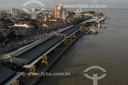  Subject: Aerial view of Belem`s Harbor - Leisure and eating area / Place: Belem City - Para State - Brazil / Date: 10/12/2008 