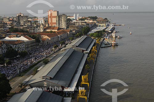  Subject: Aerial view of Belem`s Harbor - Leisure and eating area / Place: Belem City - Para State - Brazil / Date: 10/12/2008 
