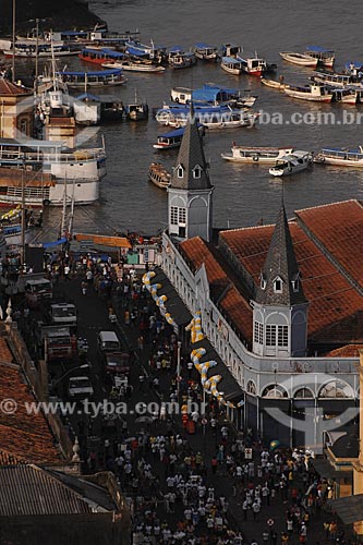  Subject: Aerial view of Ver-o-peso market (See the weight market) / Place: Belem City - Para State - Brazil / Date: 10/12/2008 