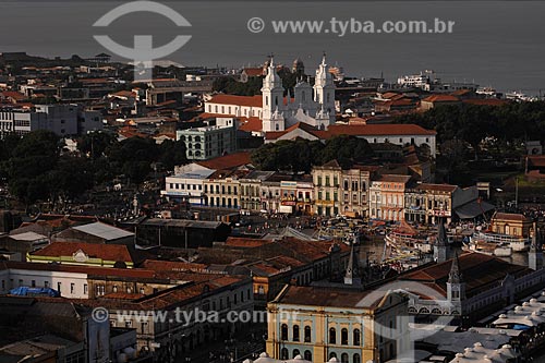  Subject: Aerial view of Solar da Beira and Ver-o-peso Market (See the Weight Market) with Igreja da Se (Igreja da Se Church) in the background / Place: Belem City - Para State - Brazil / Date: 10/12/2008 