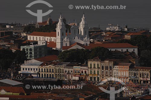  Subject: Aerial view of Solar da Beira and Ver-o-peso Market (See the Weight Market) with Igreja da Se (Igreja da Se Church) in the background / Place: Belem City - Para State - Brazil / Date: 10/12/2008 