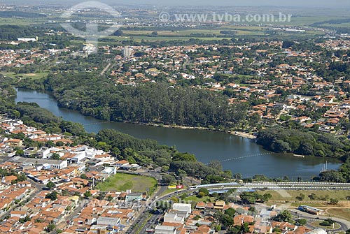  Subject: Aerial view of Lagoa do Taquaral (Taquaral pond) / Place: Campinas City - Sao Paulo State - Brazil / Date: 04/11/2007 