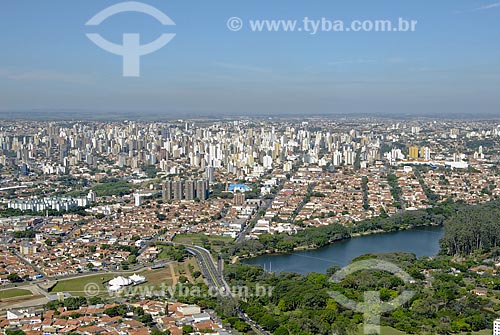  Subject: Aerial view of Lagoa do Taquaral (Taquaral Pond) / Place: Campinas City - Sao Paulo State - Brazil / Date: 04/11/2007 