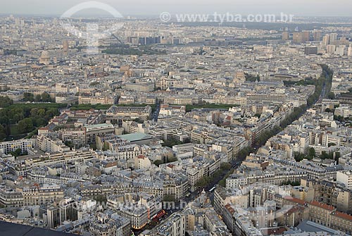  Subject: Aerial view of Paris at nightfall, Quartier Latin region / Place: Paris City - France / Date: 04/20/2007 
