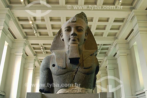  Subject: British Museum - Ramses II bust - Sculptures of Egypt / Place: London - England / Date: 04/26/2007 