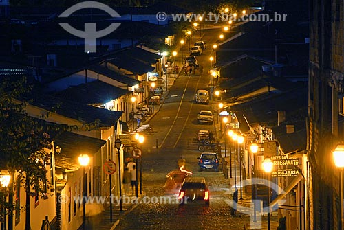  Subject: Night view of the group of houses in Pirenopolis / Place: Pirenopolis - Goias State - Brazil / Date: 05/28/2007 