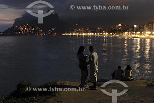 Subject: Praia do Arpoador (Arpoador Beach) at night / Place: Rio de Janeiro city - Rio de Janeiro state - Brazil / Date: 03/09/2008 