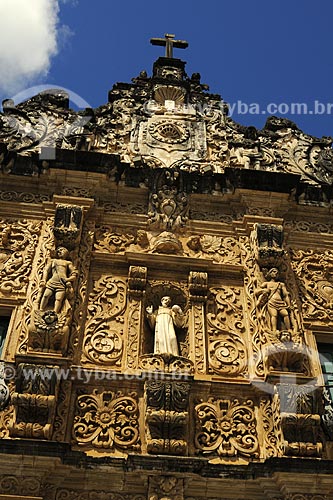 Subject: Facade of Ordem Terceira de Sao Francisco church (1702). Style: Varied, reminds plateresc barroc of spanish america / Place: Salvador city - Bahia state - Brazil / Date: 07/18/2008 