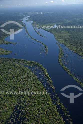  Subject: Aerial view of the Jau National Park in the Rio Negro (Black River) located above Manaus city / Place: Amazonas state - Brazil / Date: 06/30/2007 