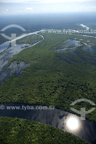  Subject: Aerial view of the Jau National Park in the Rio Negro (Black River) located above Manaus city / Place: Amazonas state - Brazil / Date: 06/30/2007 