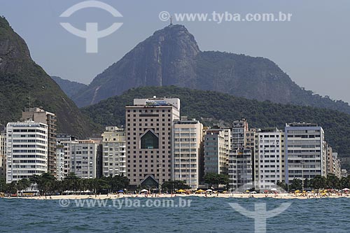  Subject: View of Copacabana Beach with Corcovado Mountain in the background / Place: Rio de Janeiro City - Rio de Janeiro State - Brazil / Date: November 2008 