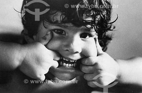  Subject: Liza Reis - Child making grimace / Place: Rio de Janeiro City - Rio de Janeiro State - Brazil / Date: 1986 
