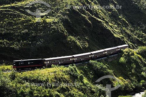  Subject: Train during journey  between Ouro Preto and Mariana cities / Place: Minas Gerais State - Brazil / Date: April 2009 