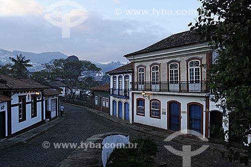  Subject: Old Houses - Antonio Dias Square with Marilia de Dirceu Bridge (Also Known bridge of sighs) in the background / Place: Ouro Preto City - Minas Gerais State - Brazil / Date: April 2009 