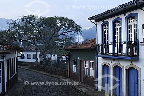  Subject: Old Houses - Antonio Dias Square with Marilia de Dirceu Bridge (Also Known bridge of sighs) in the background / Place: Ouro Preto City - Minas Gerais State - Brazil / Date: April 2009 