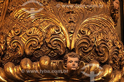  Subject: Detail of sculpture in colonial style - Baroque - Nossa Senhora do Pilar Church / Place: Ouro Preto City - Minas Gerais State - Brazil / Date: April 2009 