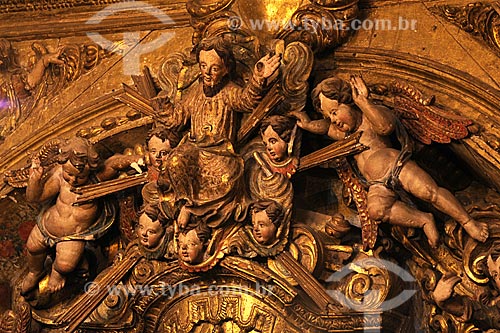  Subject: Detail of sculpture in colonial style - Baroque - Nossa Senhora do Pilar Church / Place: Ouro Preto City - Minas Gerais State - Brazil / Date: April 2009 