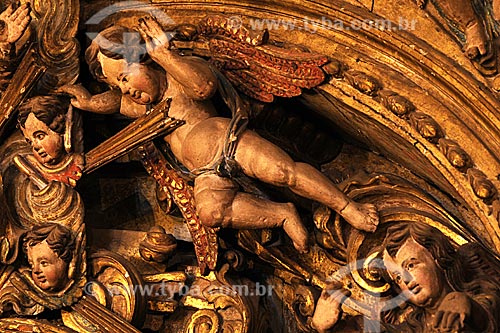  Subject: Detail of sculpture in colonial style - Baroque - Nossa Senhora do Pilar Church / Place: Ouro Preto City - Minas Gerais State - Brazil / Date: April 2009 