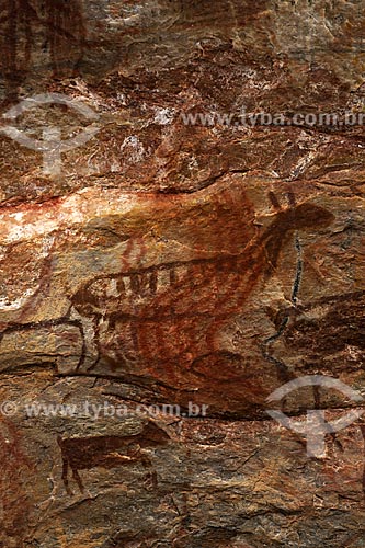  Cave Paintings at the archaeological site of Pedra Pintada  - Barao de Cocais city - Minas Gerais state (MG) - Brazil