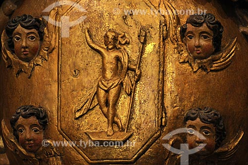  Subject: Details of Gold - Altar of Nossa Senhora da Boa Viagem Church / Place: Itabirito City - Minas Gerais State - Brazil / Date: April 2009 