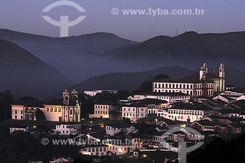 Subject: View of Ouro Preto City - Dawn / Place: Minas Gerais State - Brazil / Date: April 2009 